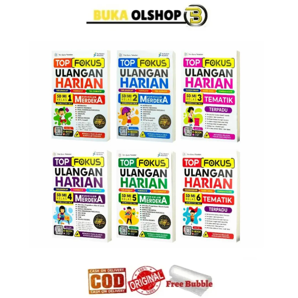 Jual Buku Ulangan Harian Kurikulum Merdeka SD Top Fokus Ulangan Harian ...