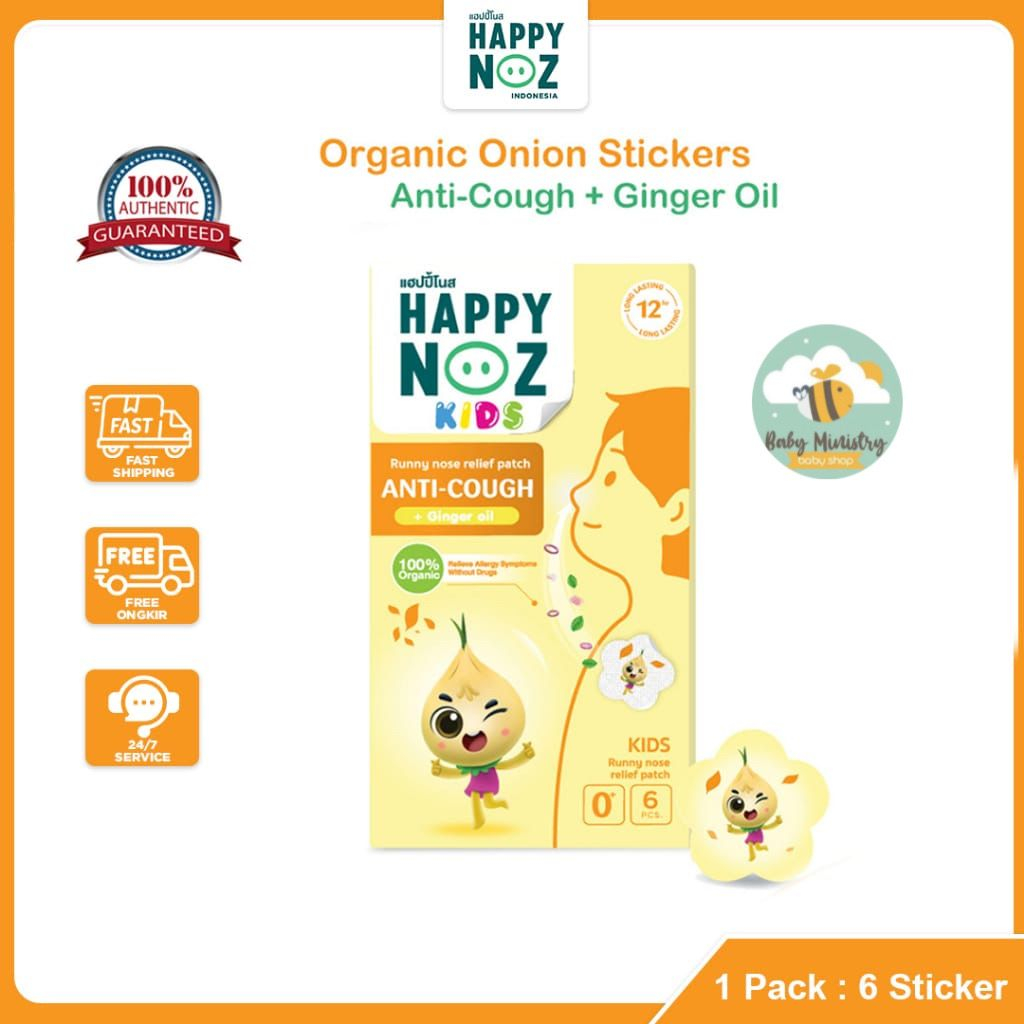 Jual (1 SACHET) Happy Noz ANTI COUGH BABY With GINGER OIL Organic Onion ...