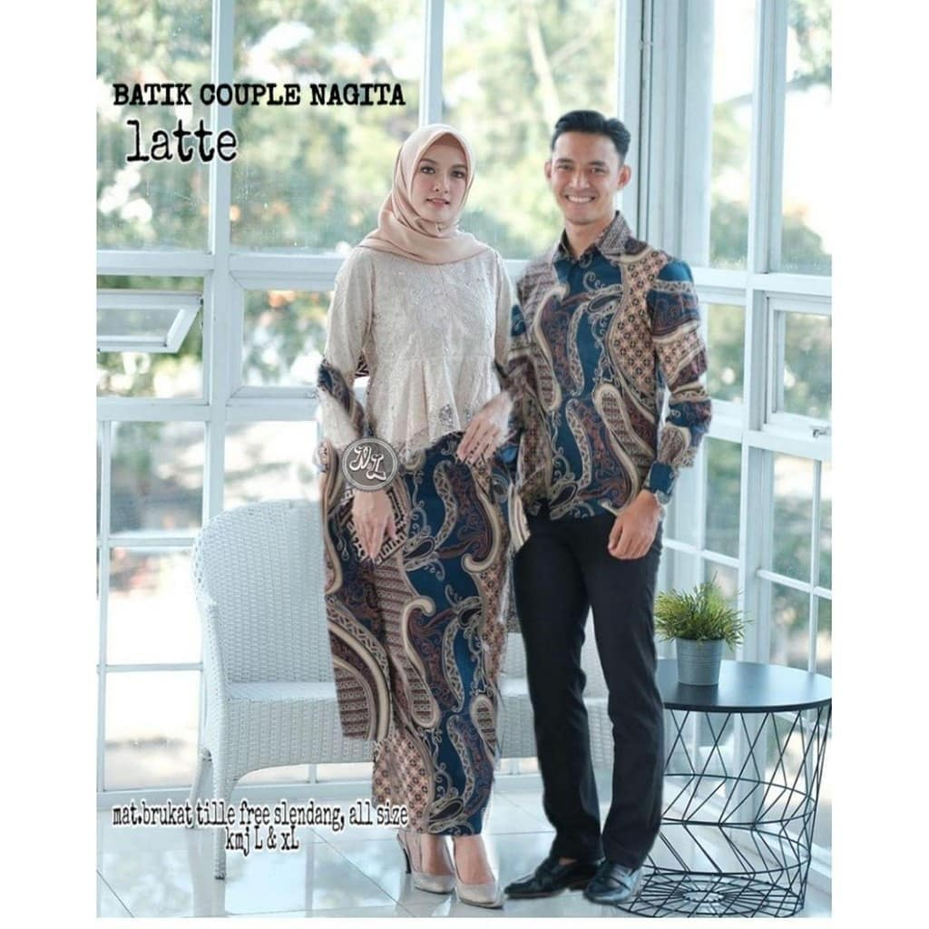 Jual New Sale Diskon Kebaya Couple Semi Prancis By Sanaya Katun Bahan