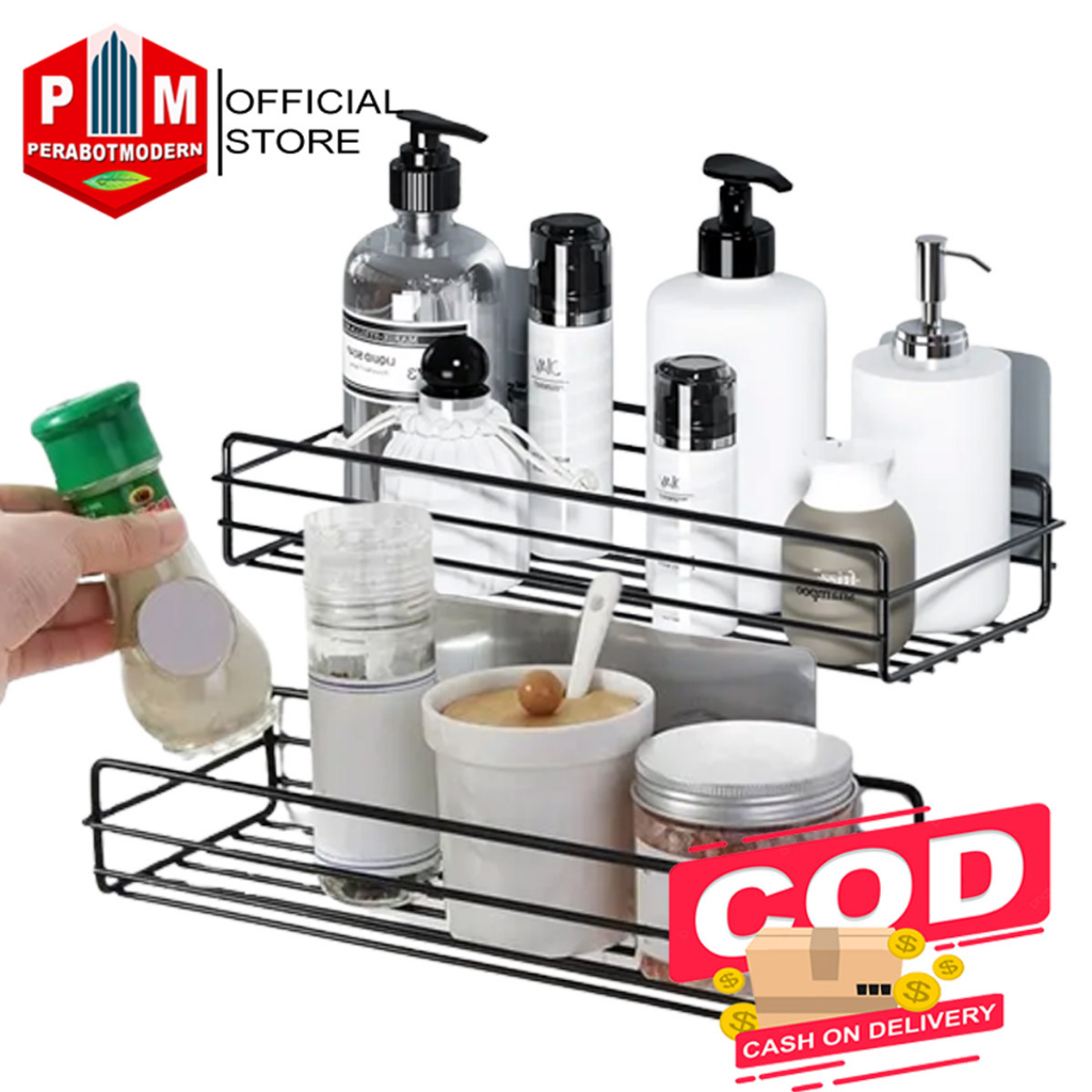 Jual Rak Besi Rak Kamar Mandi Rak Besi Tempel Tanpa Bor Rak Penyimpanan ...