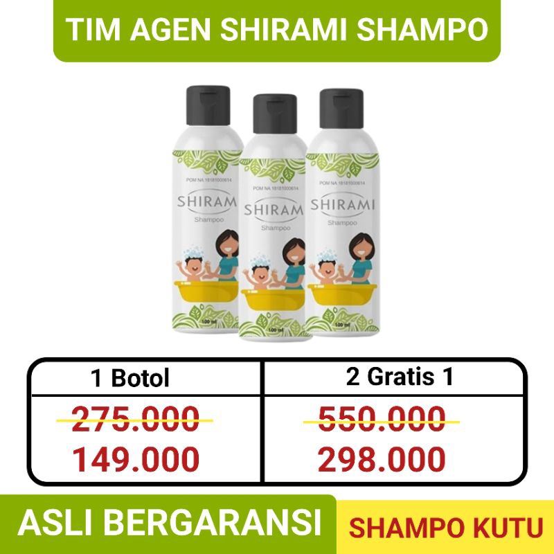 Jual SHIRAMI SHAMPO ANTI KUTU Anak Dan Dewasa Asli Original | Shopee ...