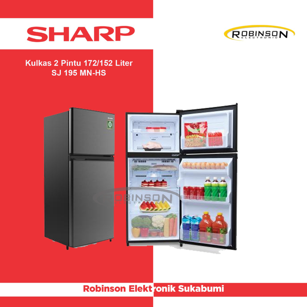 Jual Kulkas Pintu Sharp Liter Sj Mn Hs Shopee Indonesia