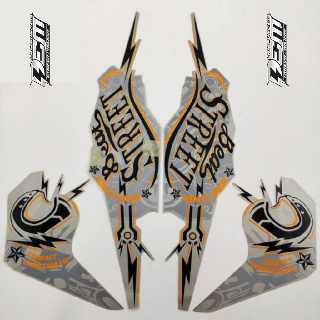 Jual striping honda beat street 2018 2019 grey stiker body motor
