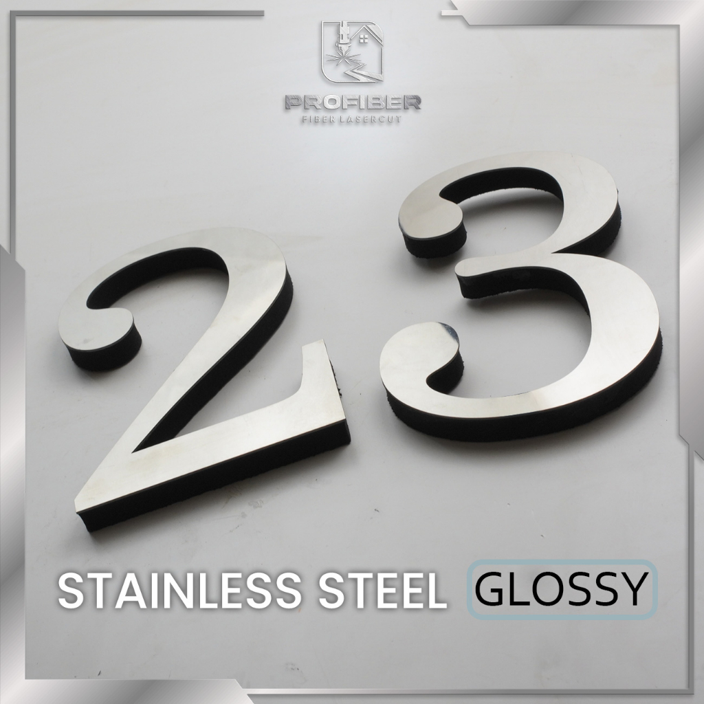 Jual Huruf Stainless Steel Glossy 1 Dimensi Custom | Letter Sign ...