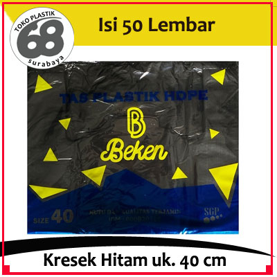 Kresek Hitam Ukuran 40 x 62 cm Isi 50 Lembar