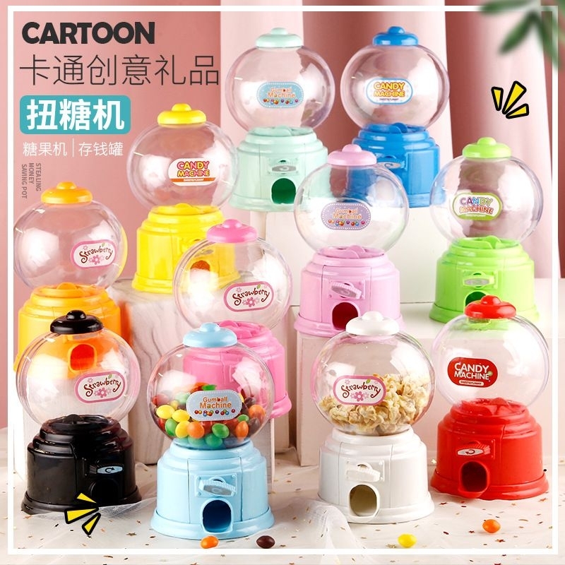 Jual candy dispenser tempat mainan anak permen hamper goodie bags pink ...