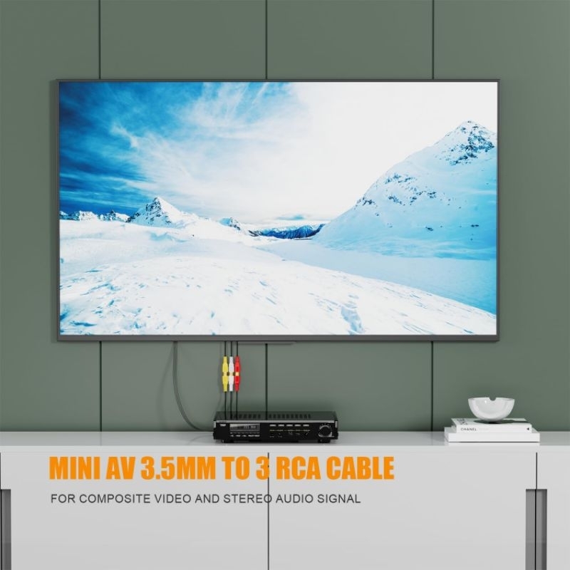 Jual Kabel Jack Mini AV 3.5MM to 3 RCA Female / 3,5mm male to 3 RCA ...