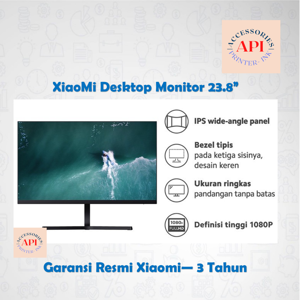 Jual Xiaomi Monitor 24 inch IPS FHD 60Hz - Mi 23.8 Desktop Monitor 1C ...
