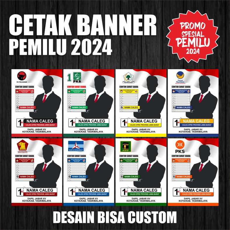 Jual Banner Caleg Pemilu 2024 Banner Caleg Anggota Dewan Desain