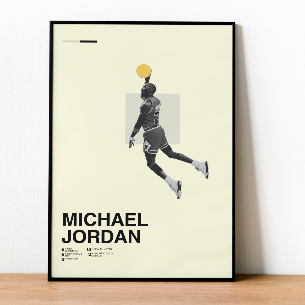 Jual Frame Block Poster "Michael Jordan" Shopee Indonesia