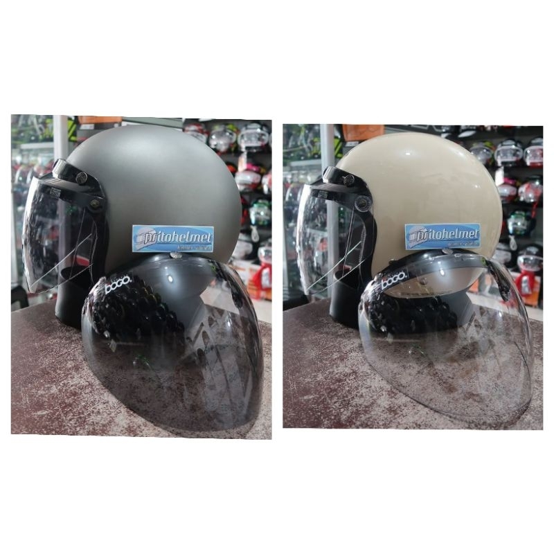 Jual Visor Flat BG25 Original Bogo Model Venom Smoke dan Clear | Shopee ...