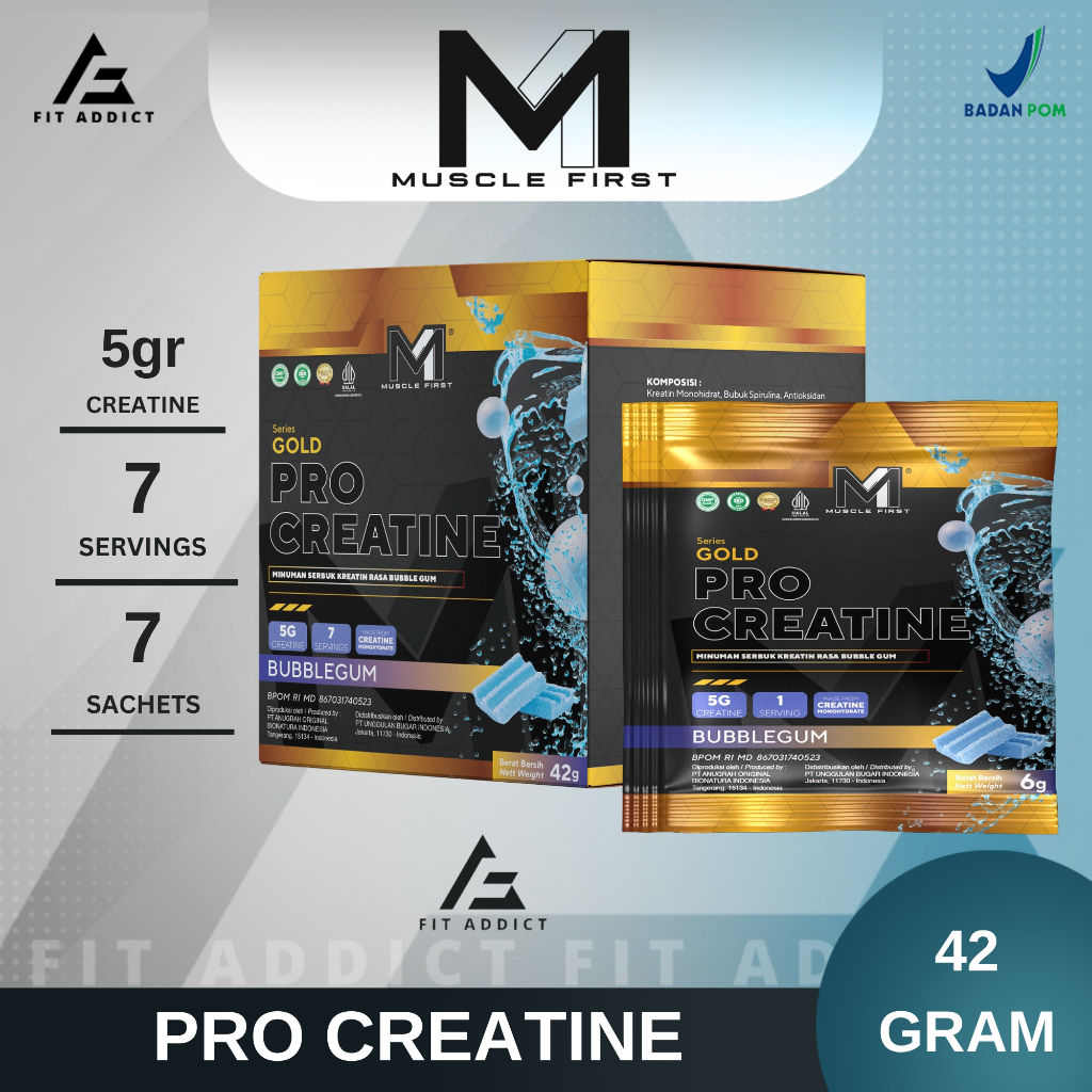 Jual M1 Muscle First Gold Pro Creatine 1 Box 7 Sachet 7 Servings