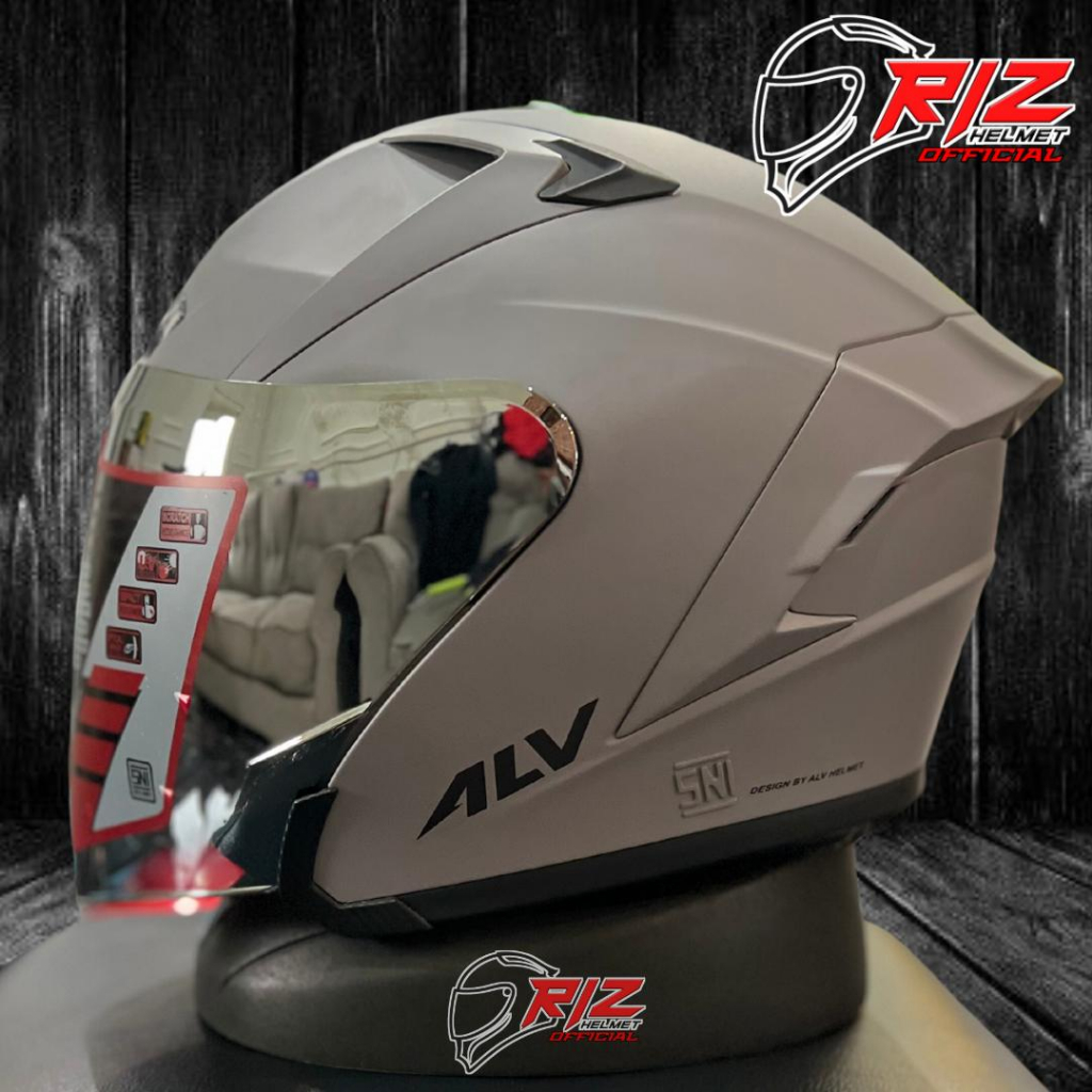 Jual Alv Ultron Helm Half Face Single Visor Solid Standart Sni Motorcycle Shopee Indonesia