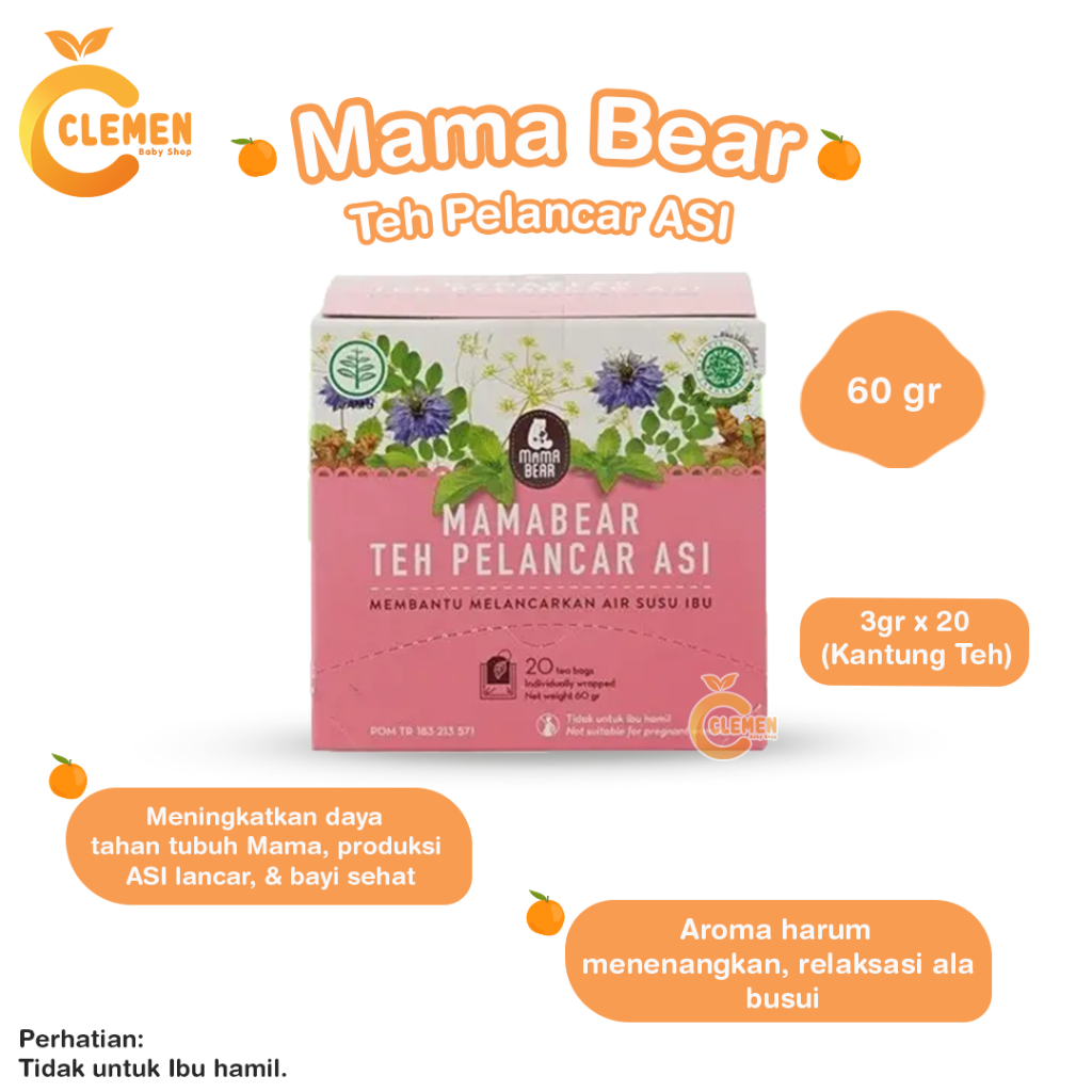 Jual Mama Bear Teh Pelancar Asi Asi Booster 60gr 3gr X 20 Kantung