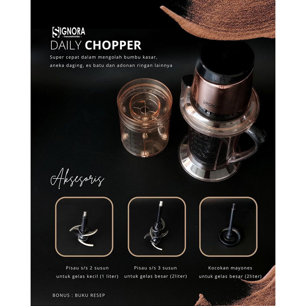 Jual DAILY CHOPPER BLENDER DAGING SIGNORA PELUMAT DAGING | Shopee Indonesia