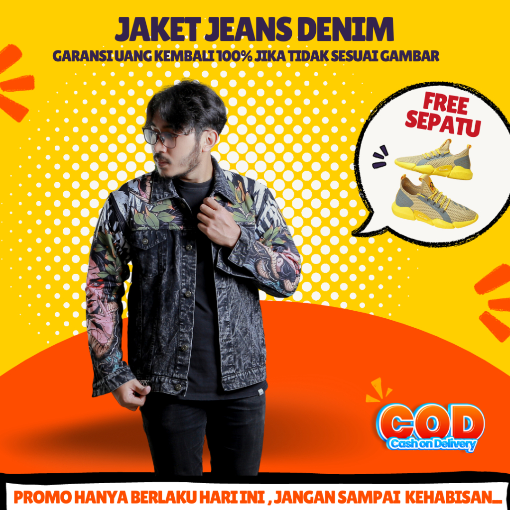 Jual Jaket Jeans Distro Full Printing Jaket Denim Bergambar Jaket ...