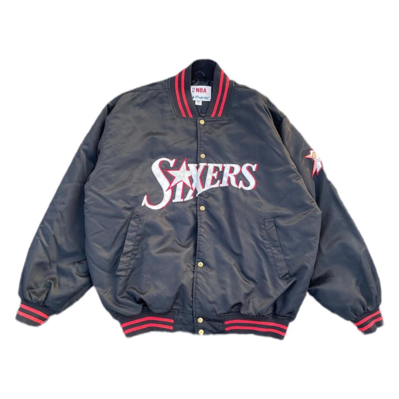 NBA Sixersスタジャン 579 Majestic NBA 76ersスタジャン 中綿