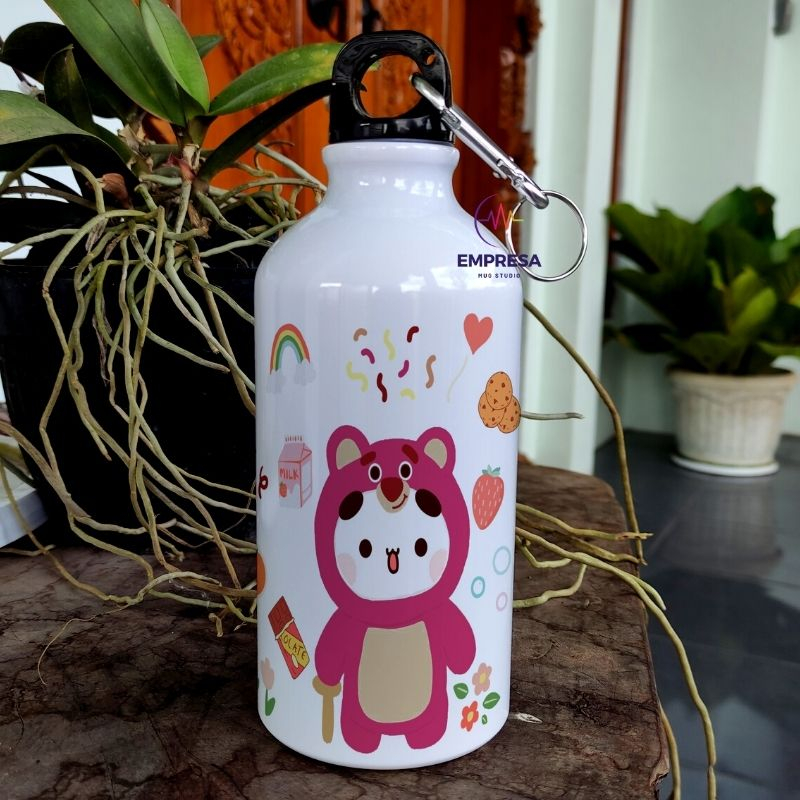 Bubu and Dudu Panda Stainless Steel Water Bottle: Large Capacity