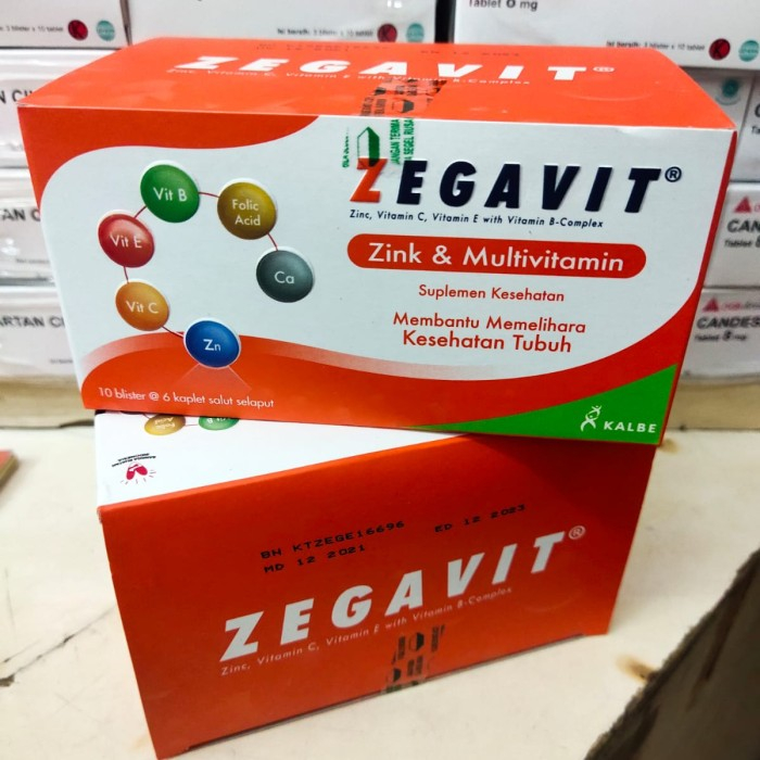 Jual ZEGAVIT zink vitamin isi 60 perbox | Shopee Indonesia