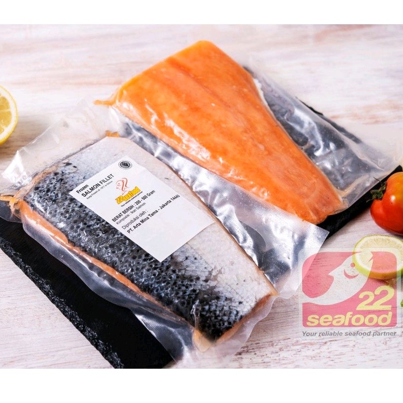 Jual Ikan Salmon Fillet 500 Gram Ekor / Sashimi Grade / Seafood 22