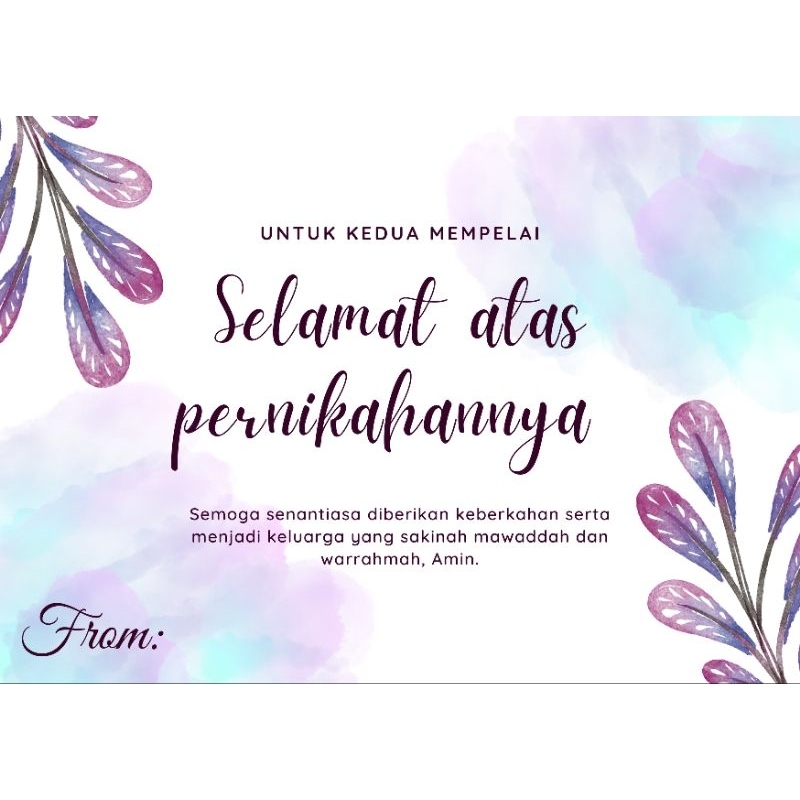 Jual KARTU UCAPAN HAPPY WEDDING/SELAMAT MENIKAH/KARTU UCAPAN | Shopee