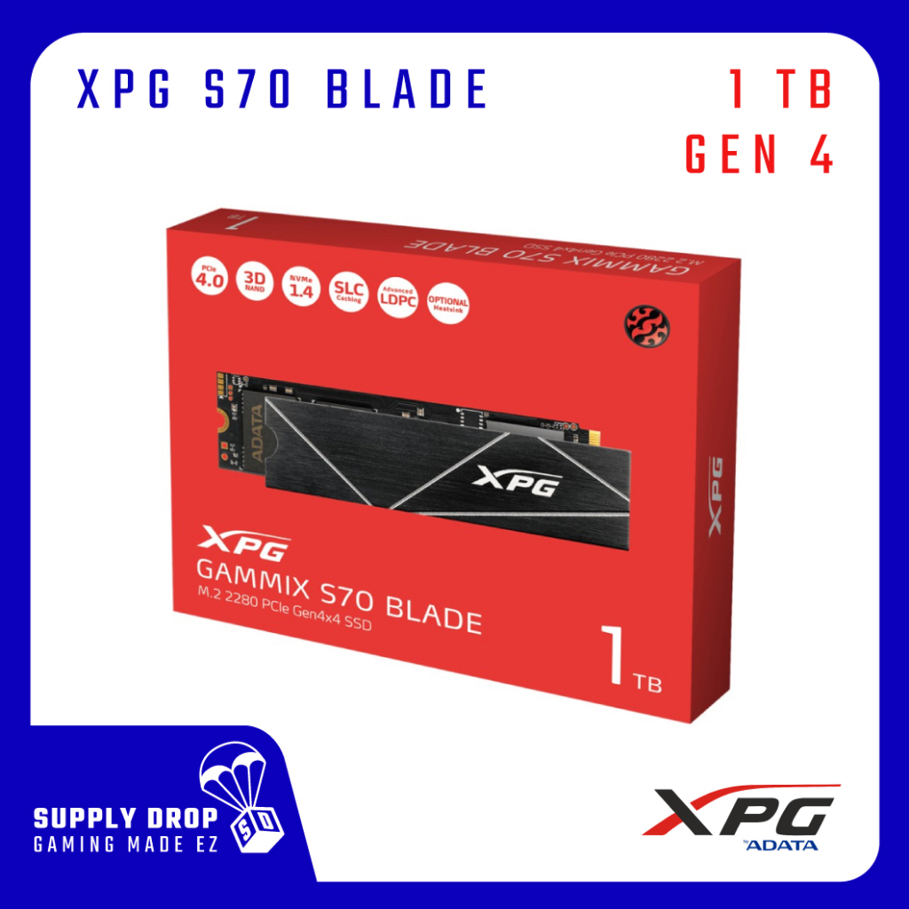 Jual Adata XPG GAMMIX S70 BLADE 1TB PCIe Gen4x4 M.2 2280 SSD | Shopee ...