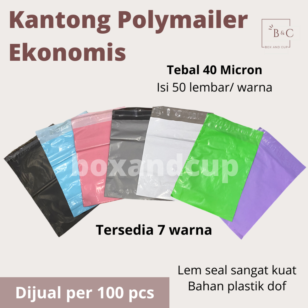 Jual Kantong Plastik Lem Polymailer Ekonomis 17x30 isi 100 pcs Packing ...