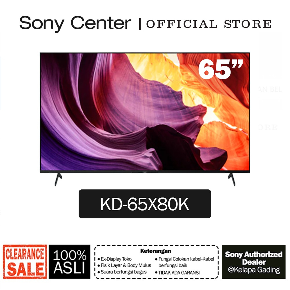 Jual SONY LED TV KD-65X80K / KD65X80K / KD 65X80K 4K Ultra HD High ...