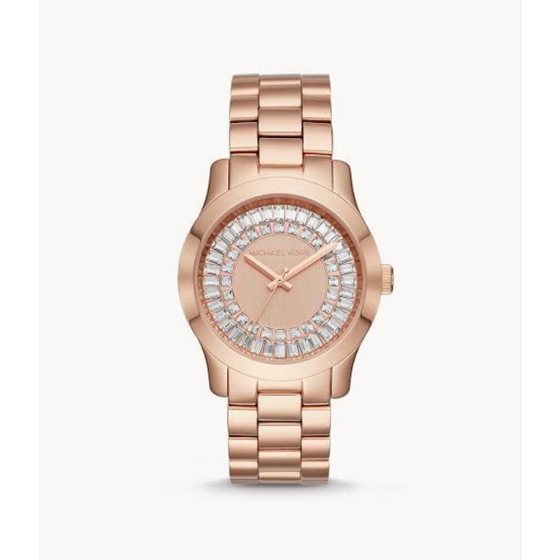 Jual Jam Tangan Wanita Original MK6533 Women Runway Baguette Rose Gold Stainless Watch Shopee Indonesia