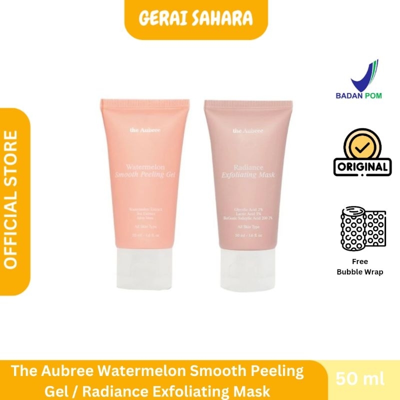 Jual The Aubree Radiance Exfoliating Mask & Watermelon Smooth Peeling