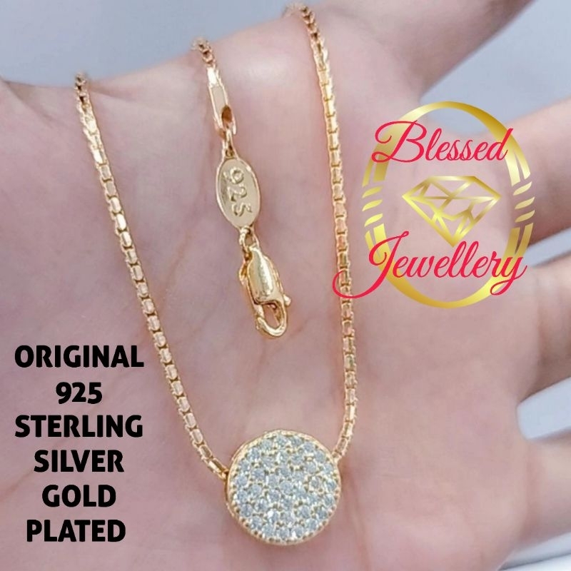 Jual KALUNG PERAK ASLI 925 LAPIS EMAS MODEL ITALI SANTA LIONTIN