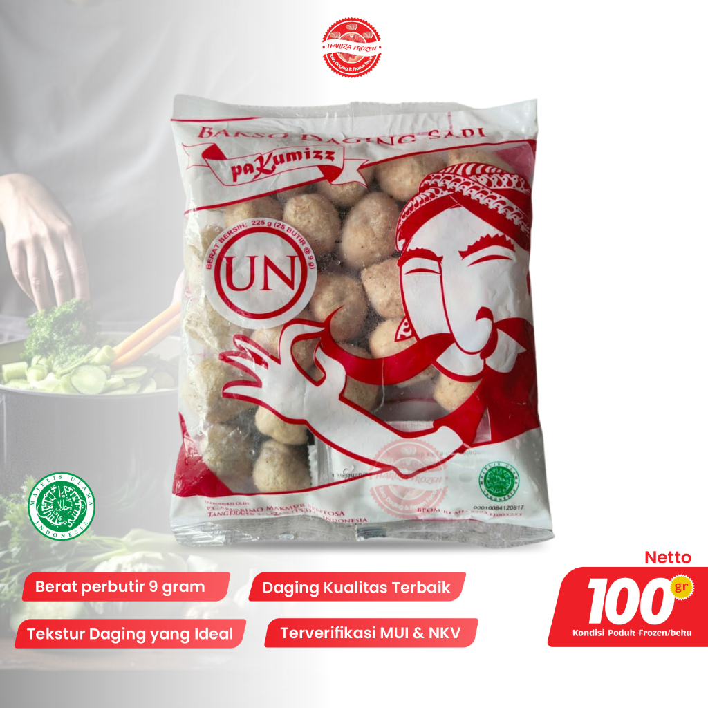 Jual Bakso Sapi Pakumizz Kemasan 100gr Isi 25 Butir Frozen Food Halal