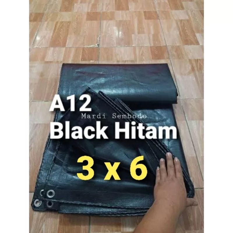 Jual Terpaulin Terpal A12 Hitam korea original 3x6 meter | Shopee Indonesia