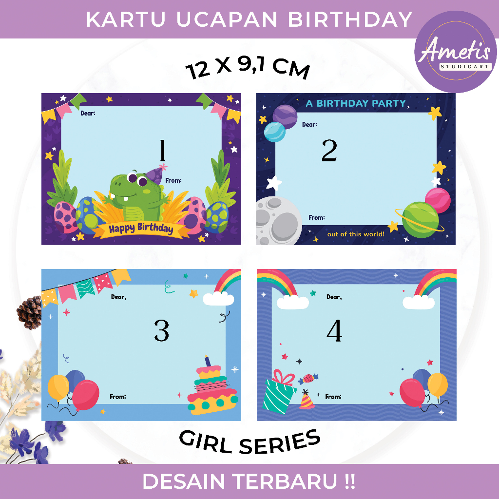 Jual Kartu ucapan ulang tahun Cute | Birthday Greeting Card Blank