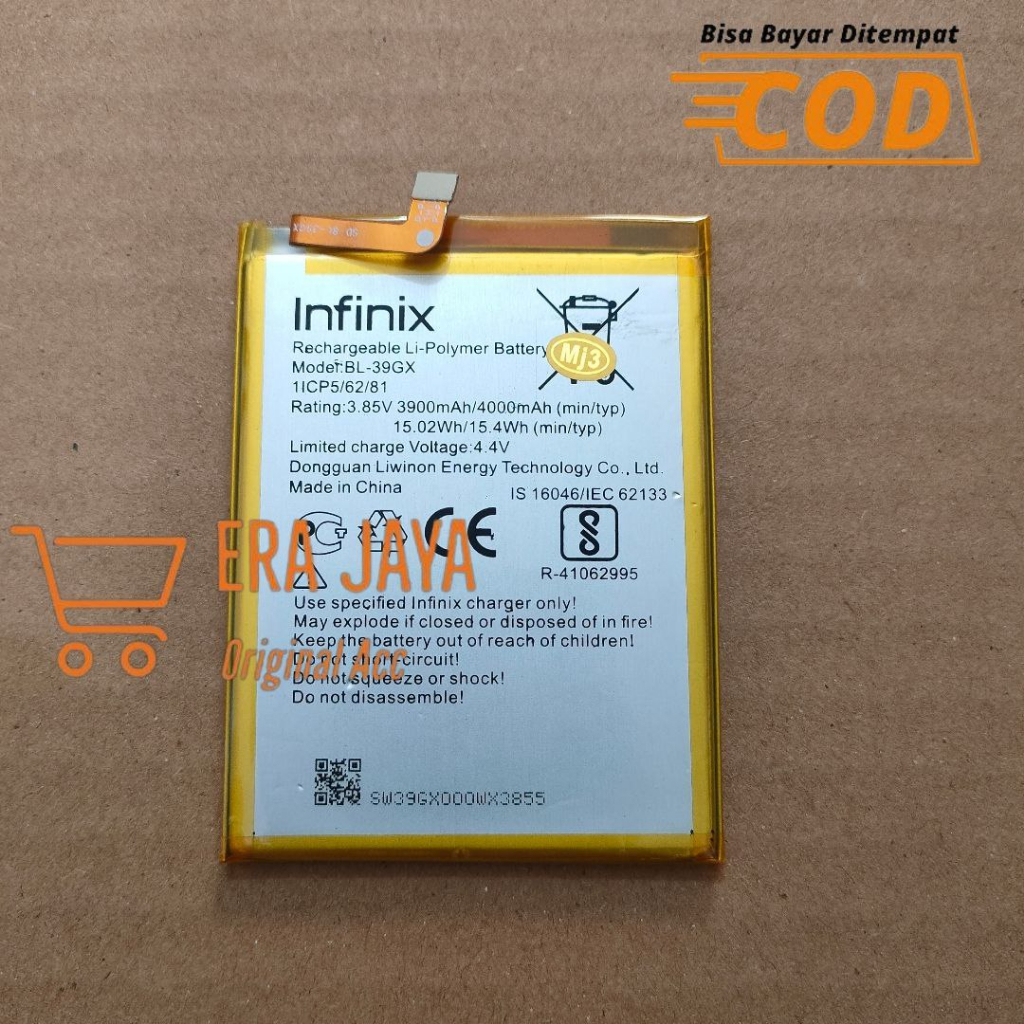 Jual INFINIX HOT 6 PRO - Baterai Batre Hp Infinix X608 Model BL-39GX ...