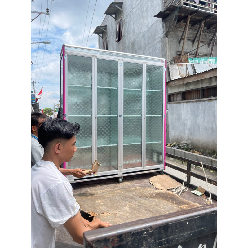 Jual Lemari Kabinet Kaca Full Rak | Shopee Indonesia