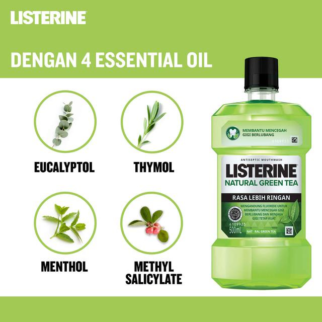 Jual LISTERINE Green Tea Antiseptic Mouthwash 500ml Shopee Indonesia