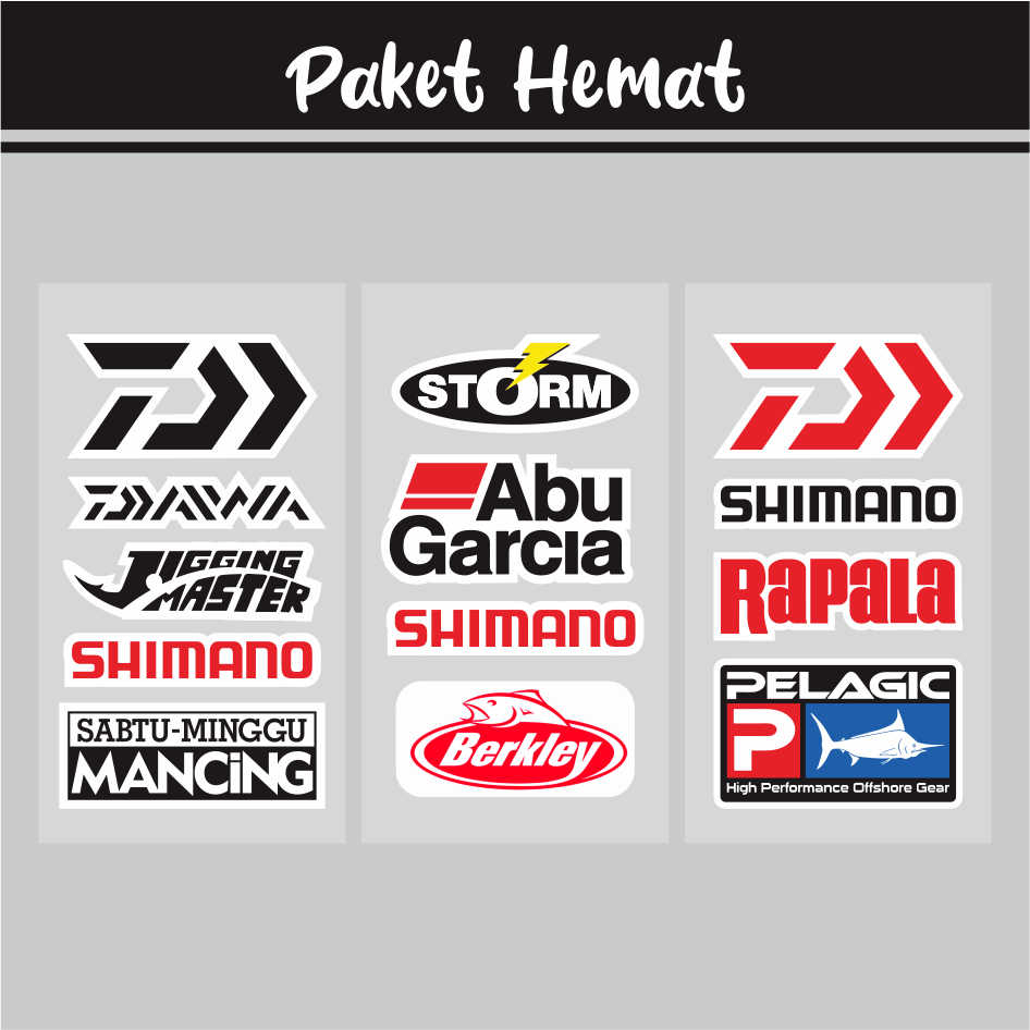 Jual Sticker Mancing 4 Sticker Mancing Mania Merk Mancing Sticker