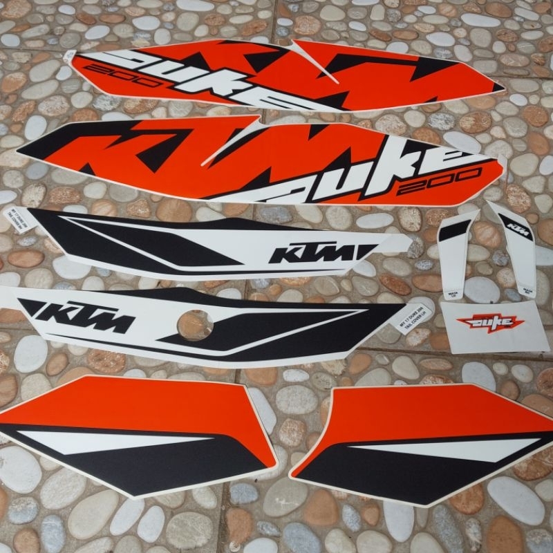 Jual STIKER STICKER KTM DUKE 200 2012 SAMPAI 2019 ORIGINAL FULL BODY ...
