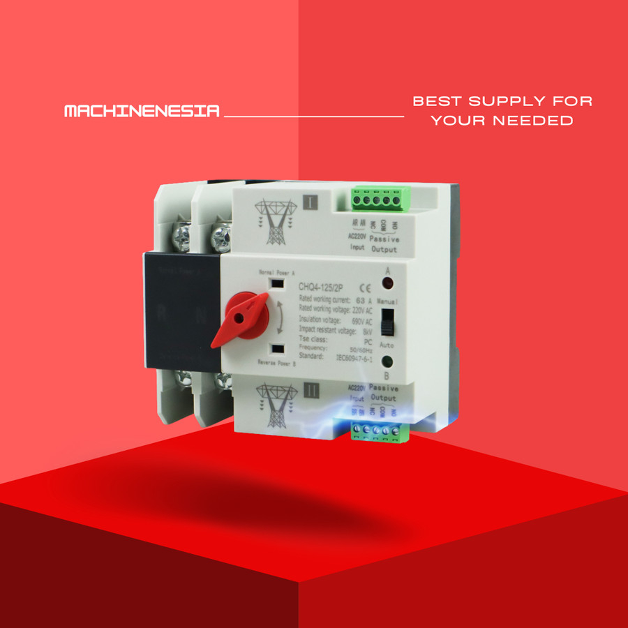 Jual DIN RAIL POWER SUPPLY 2P 63A DINRAIL AUTOMATIC CONTROL TRANSFER