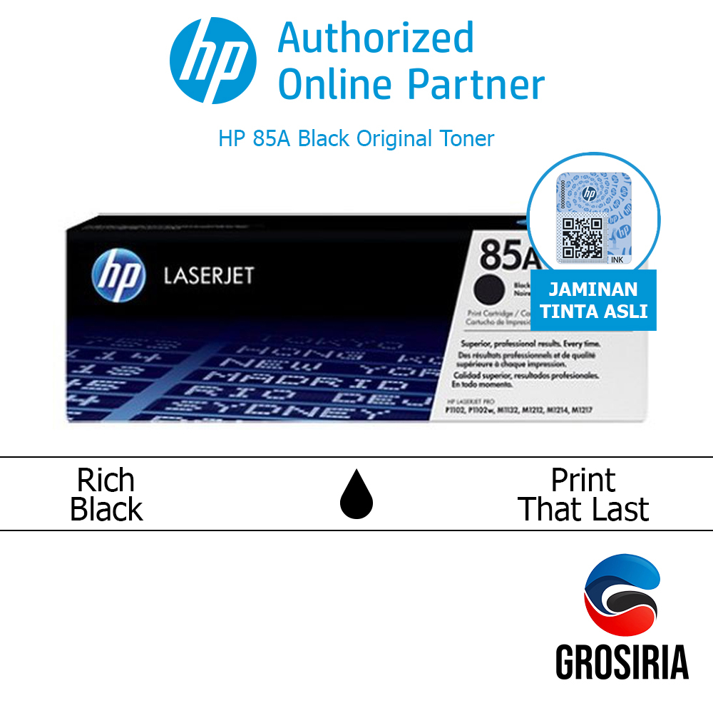 HP Toner 85A Black LaserJet Original [CE285A]