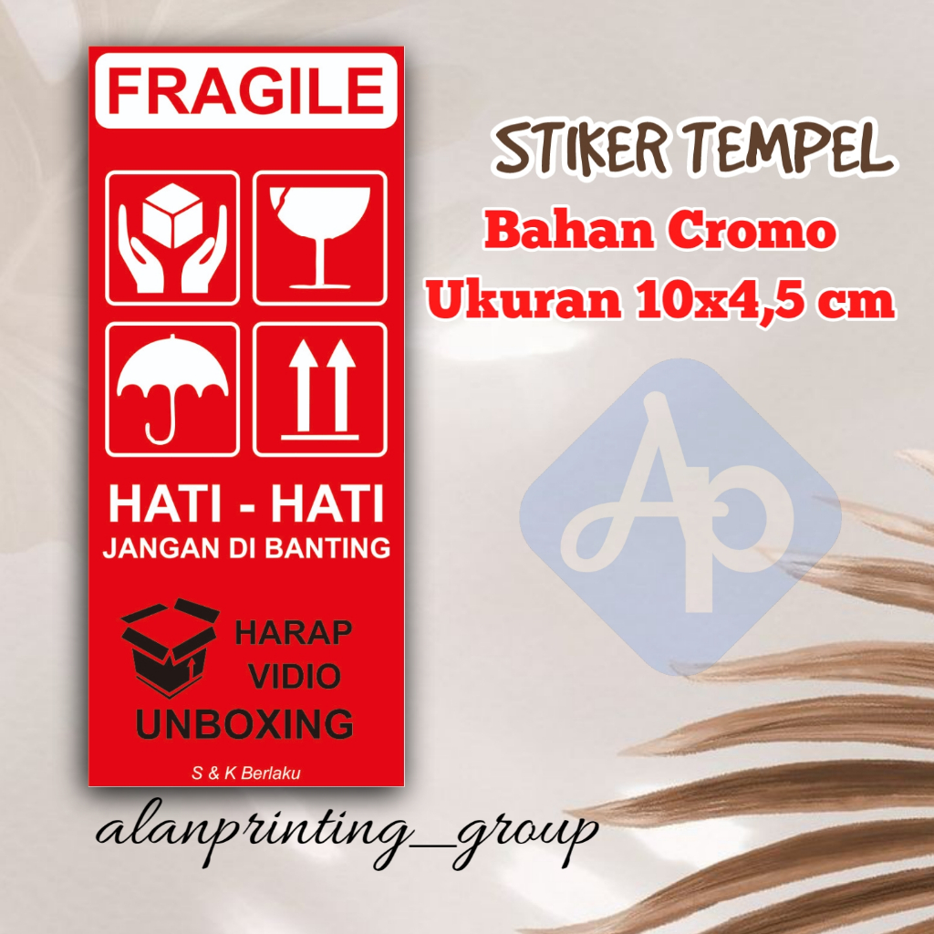 Jual STIKER FRAGILE STIKER HARAP UNBOXING PACKING SSD 2 aks Shopee