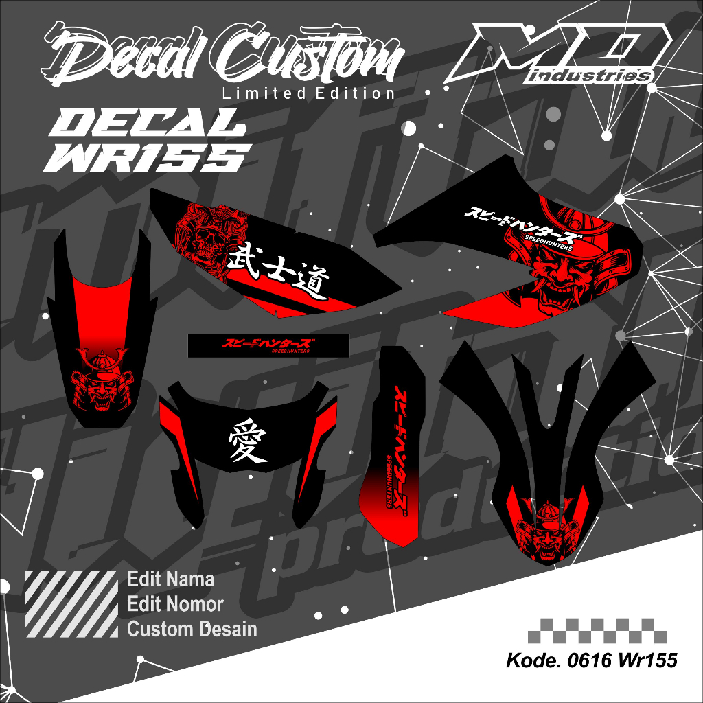 Jual Decal Yamaha WR 155 R Full Body Custom Desain - Decal Supermoto ...