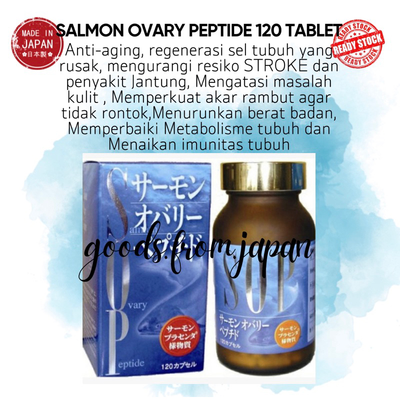 Jual SOP JEPANG ISI 120 TABLET (SALMON OVARY PEPTIDE) | Shopee