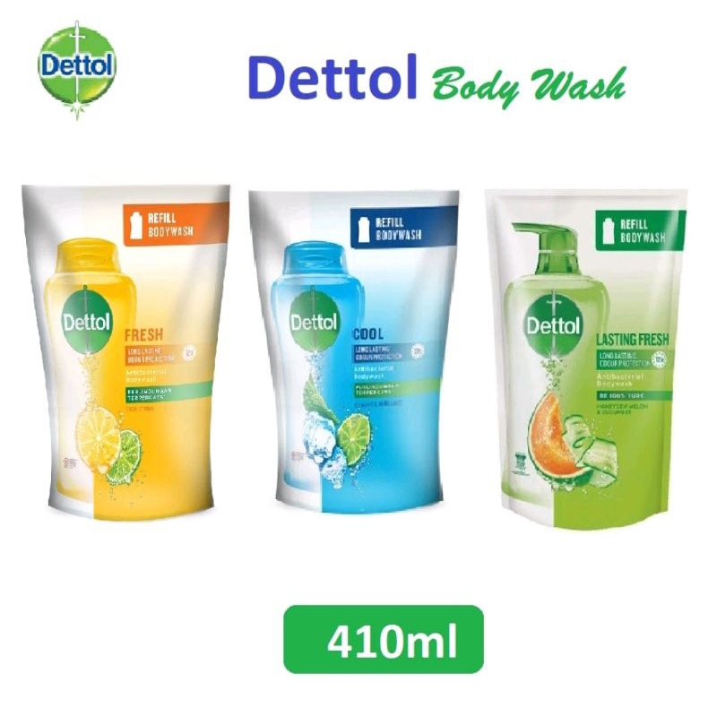 Jual DETTOL Body Wash Anti Bacterial Original Refill 410g Shopee Indonesia