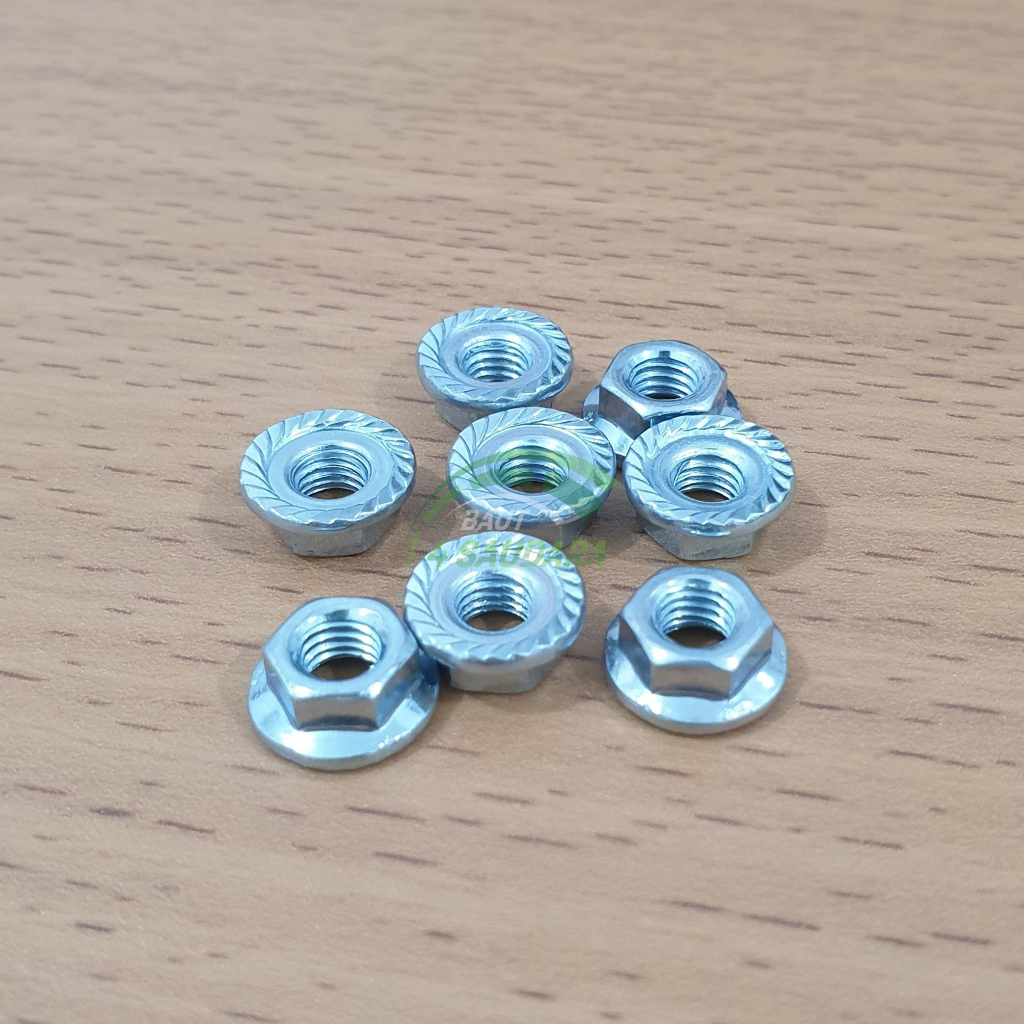 Jual Mur Flange M5 / Flange Nut M5 Putih Shopee Indonesia