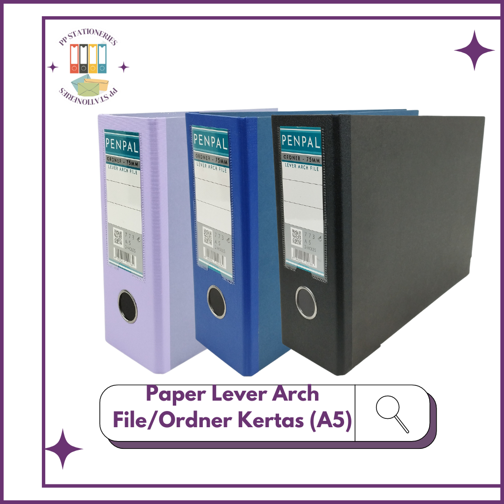 Jual Penpal Paper Lever Arch File / Ordner Kertas A5 (PL-773) | Shopee ...