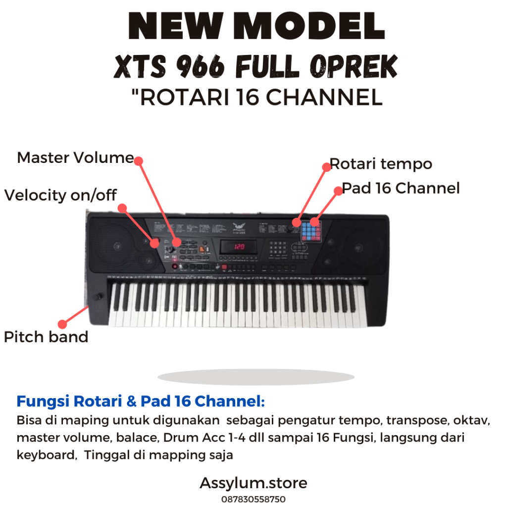 Jual KEYBOARD ANGELET XTS 966 OPREK OPREKAN MODUL STM32 Shopee