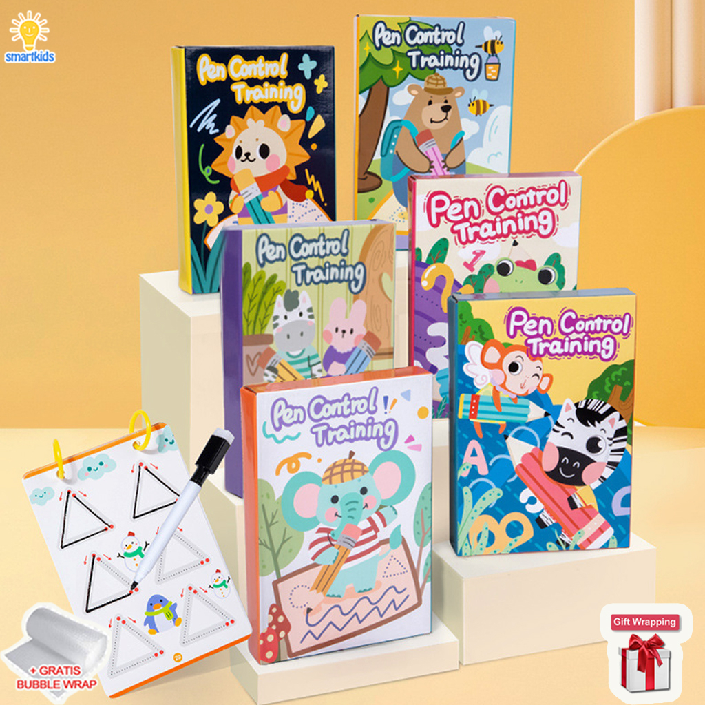 Jual Wipe and Clean Activity Card Buku/ Pen Control Training kits ...