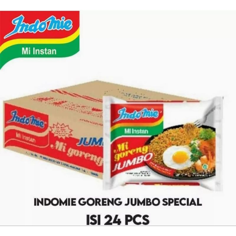 Jual INDOMIE GORENG JUMBO 1DUS ( ISI 24 PCS ) | Shopee Indonesia